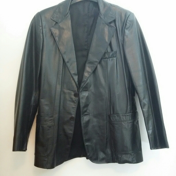 Leather blazer- brand unknown - Picture 2 of 11